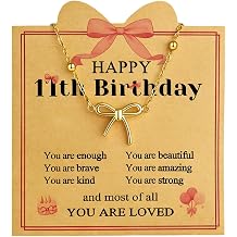 Always Remember You Are Loved Cute Gold Bow Necklace Happy 8th 9th 10th 11th 12th 13th Birthday Gifts Jewelry for Loved Birthday Celebrations