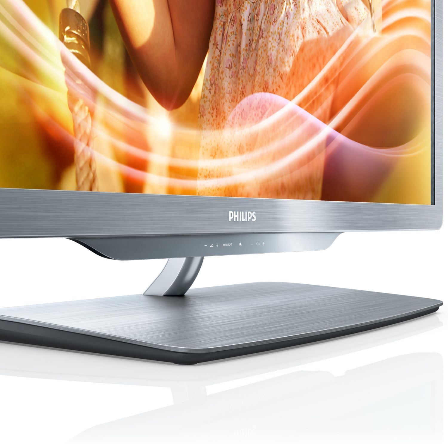 Philips 42PFL7606K/02 TV LCD 42" (107 cm) avec rétro-éclairage LED Technologie Ambilight 3D Full HD Technologie PMR 400 Hz Tuner TNT DVB-T/C/S Smart TV Gris argent (Import Allemagne)