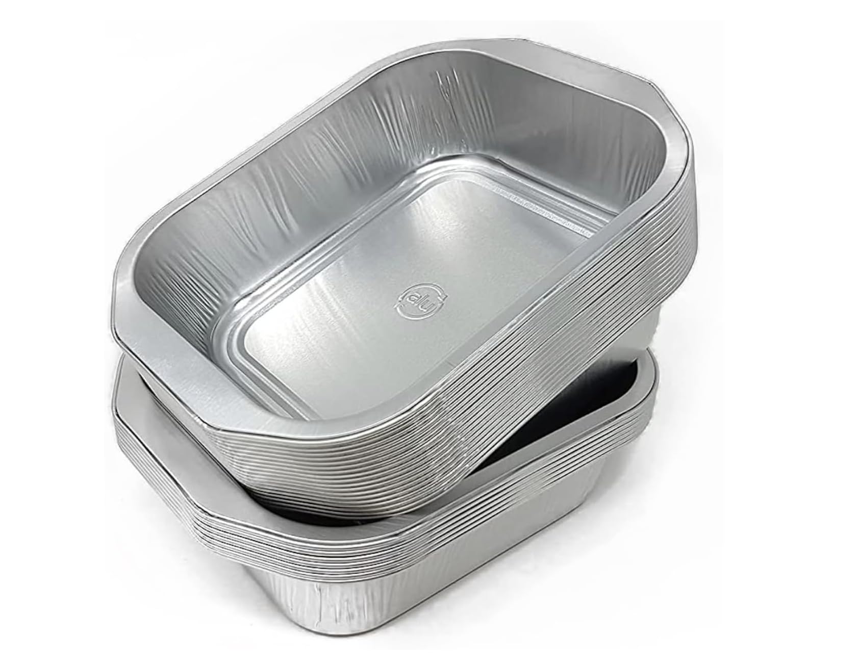 Bakery Direct, teglia da forno in alluminio resistente, usa e getta, completamente riciclabile, con coperchi a scatto (50)