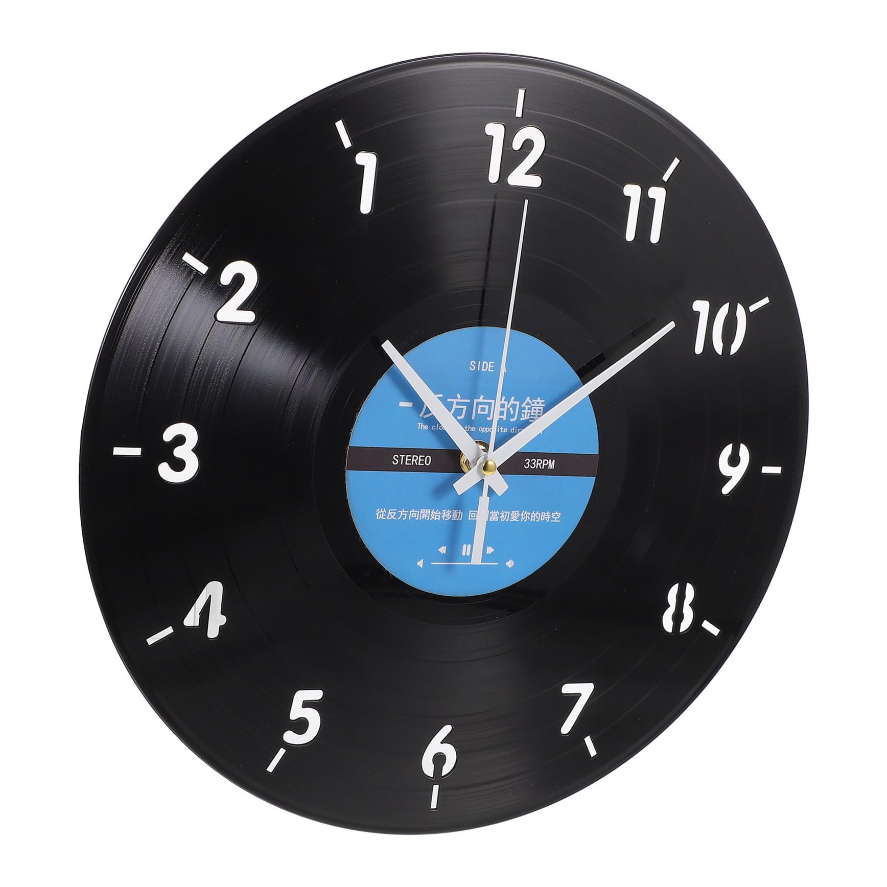 Horloge Murale Design en Disques Vinyles pour Décoration Maison et Magasin