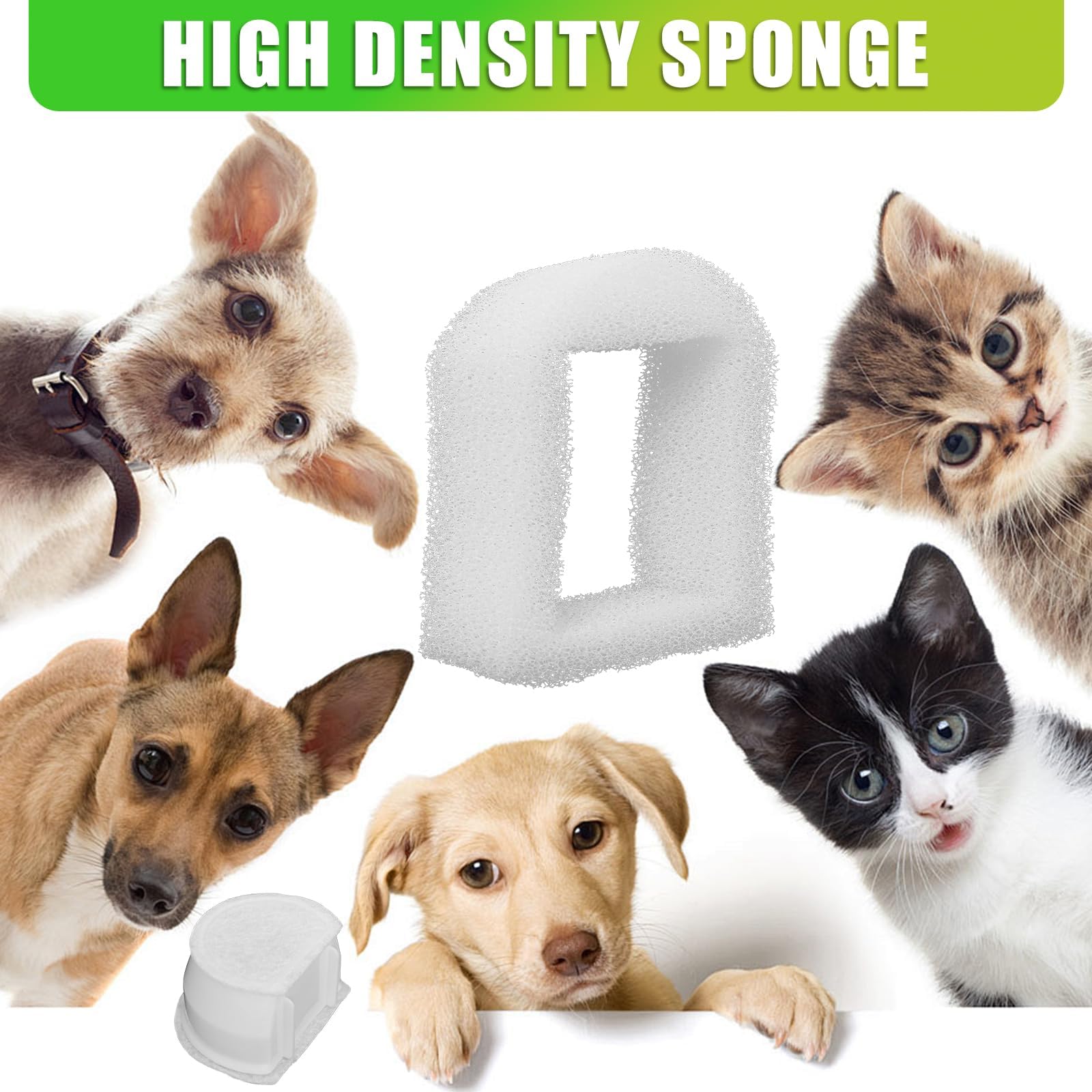 Filtri Fontanella Gatti PetSafe Drinkwell Fountain Acciaio Inox 360 Avalon Pagoda Seascape Sedona 16 Pezzi Prefiltro Schiuma Filtro Carbonio