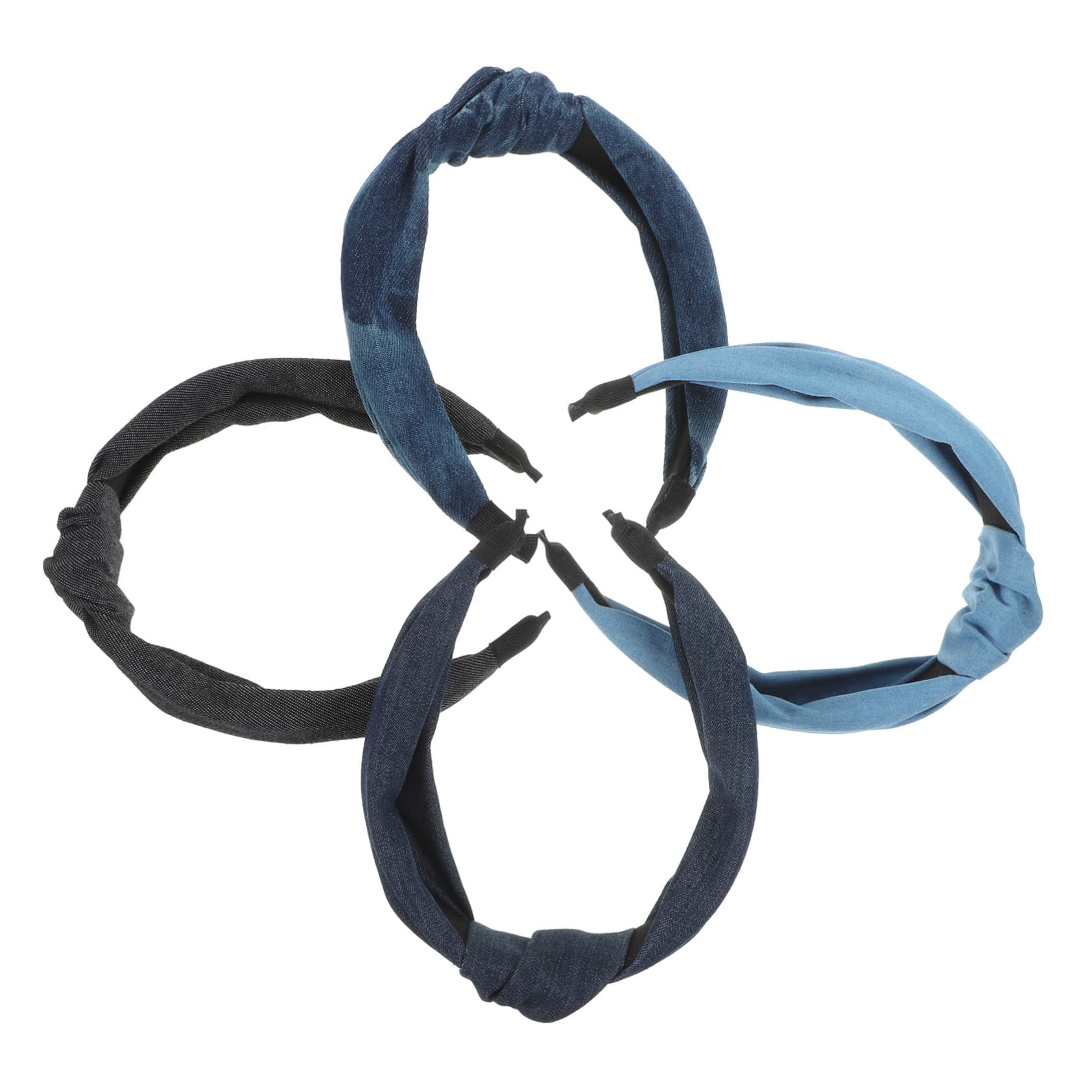 FRCOLOR 8stücke Teiliges Knotted Denim Haarbänder Für Damen Und Mädchen Kopfaccessoires Weichem Für Arbeit Und Besondere Anlässe