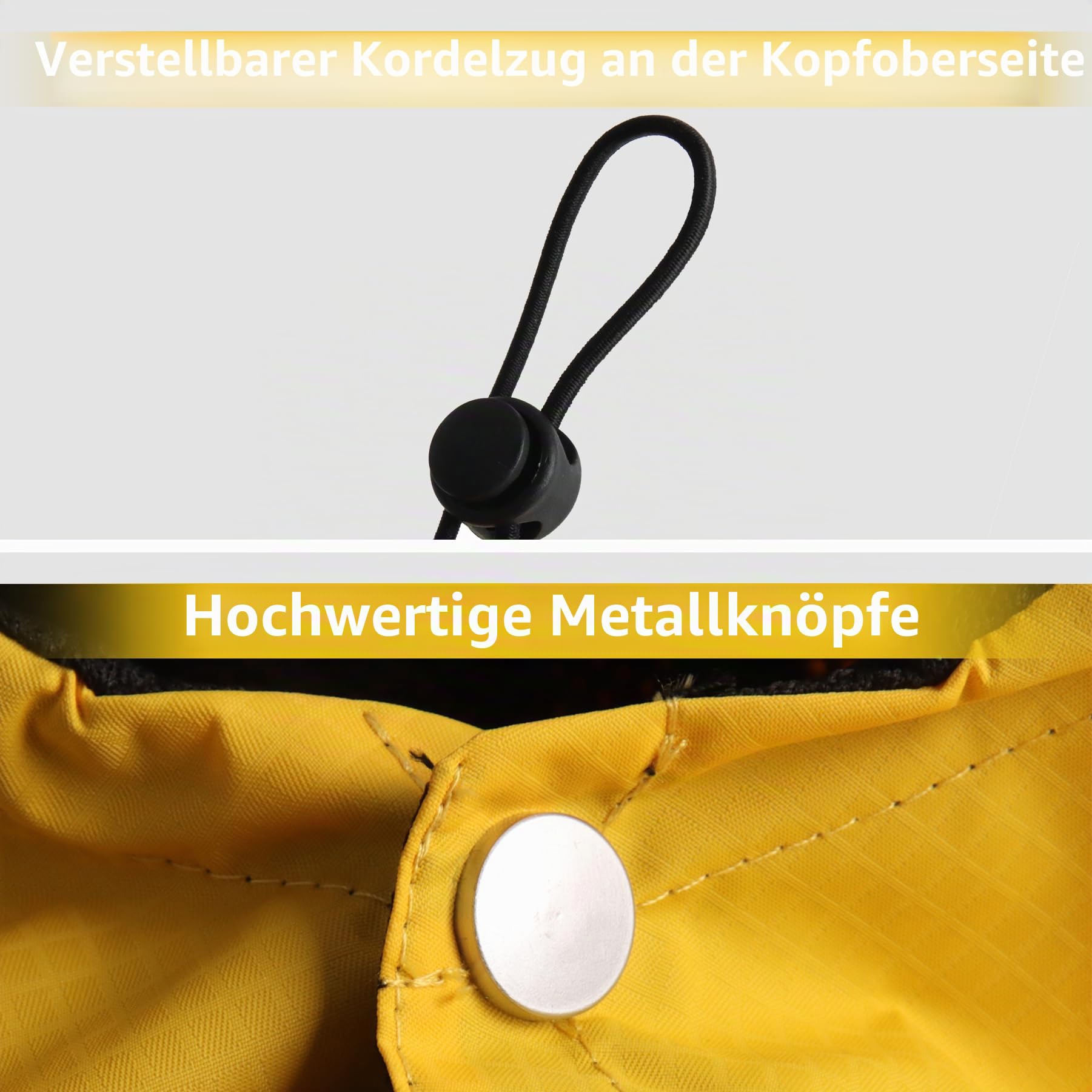 JoyDaog Regenmantel für extra kleine Hunde mit Kapuze, wasserdichte Outdoor-Regenjacke für Hunde, Welpen-Regenmantel mit Taschen, Gelb, XS