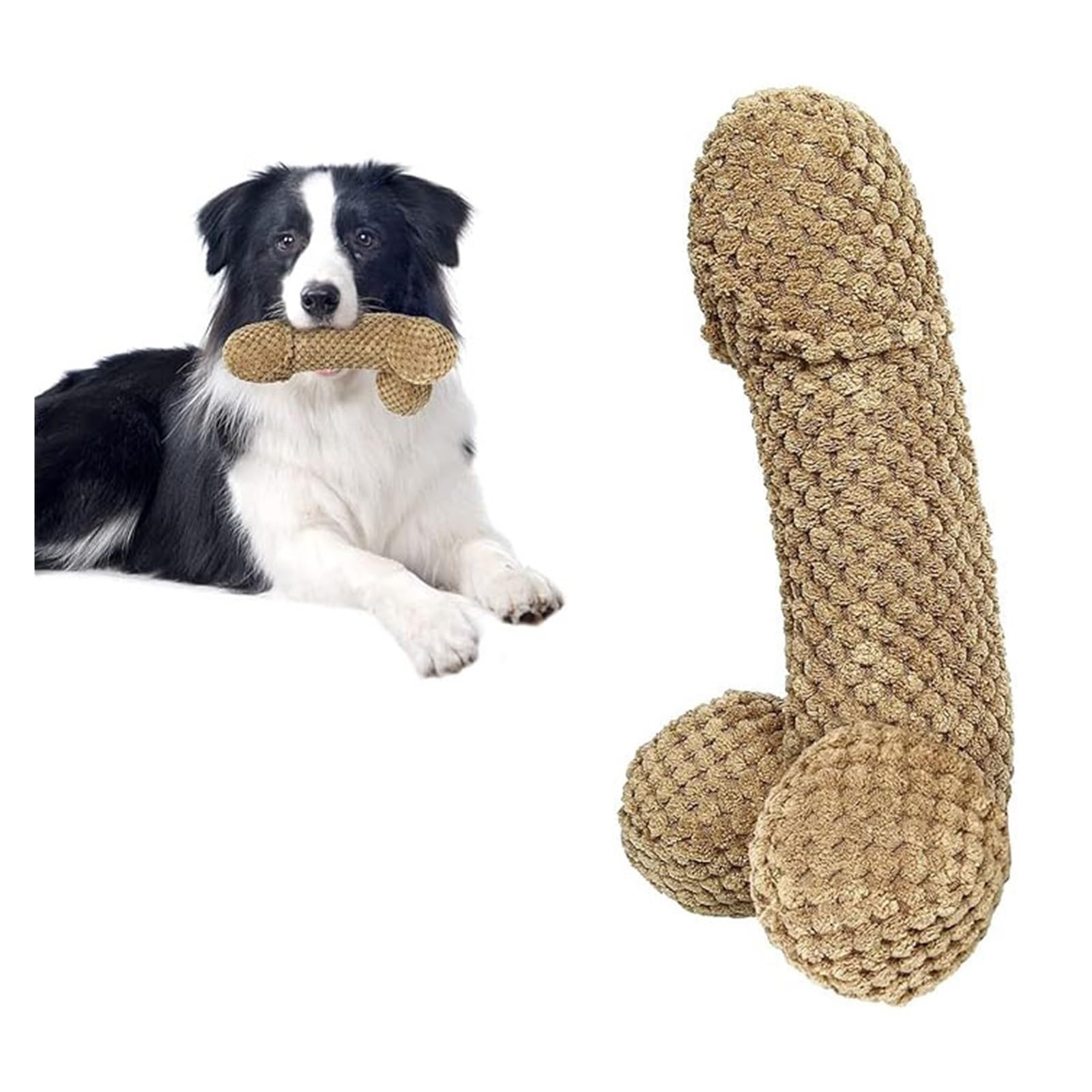 Psyfwznkny Penis Bone Indestructible Dog Toy, Durable Sexy Stuffed Teething Chew Toy Puppy, Plush Dog Toys for Large Aggressive Chewers, for Dogs Teething Interactive Entertainment(1Pcs)