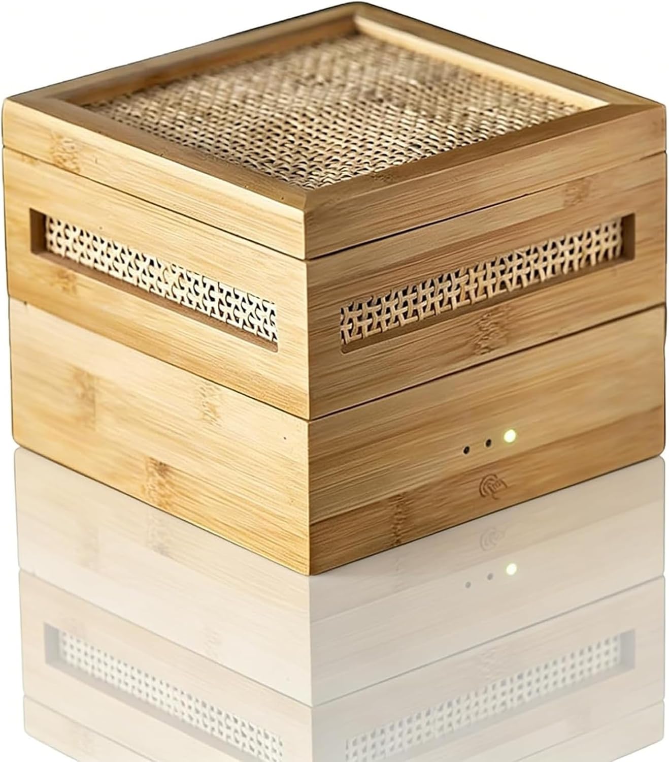 Electric Aroma Diffuser with Tea Flavor, Bamboo Design, Touch Controls, Intelligent Safety, 3 Temperature Settings