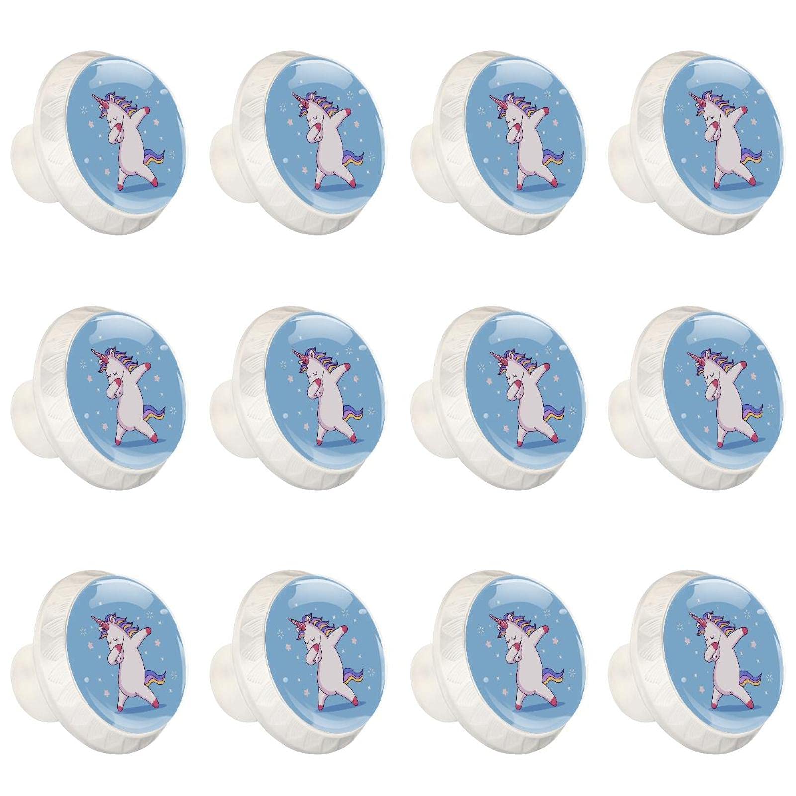 Boutons d'armoires de cuisine pour chambre d'enfant tiroir de placard licorne ronde