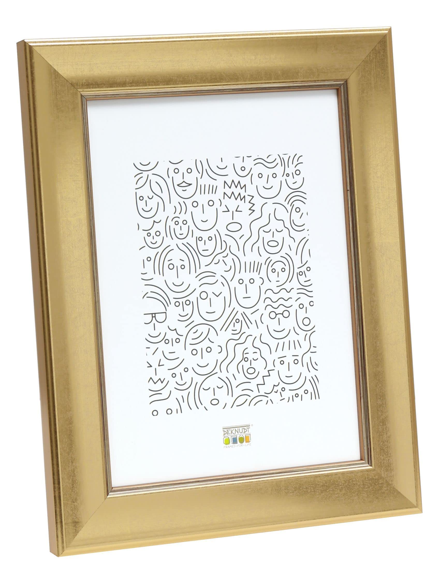 Deknudt Frames S45YA1_10.0x15.0 Wooden Photo Frame 10 x 15 cm Gold