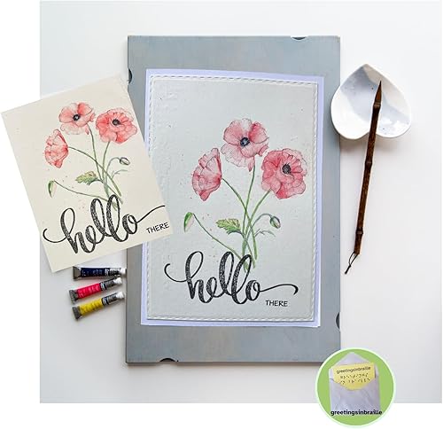 Miniatura 11 de Greeting Cards - Personalized & Custom Handmade Handcrafted Card - Flower Based Message -Gift For Visually Impaired (3D Tulips)