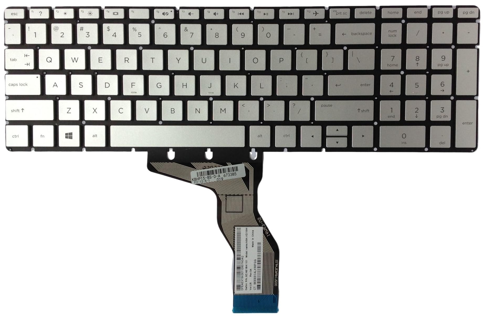 Amazon.com: wangpeng® New Silver US Laptop Keyboard for HP 15-dy