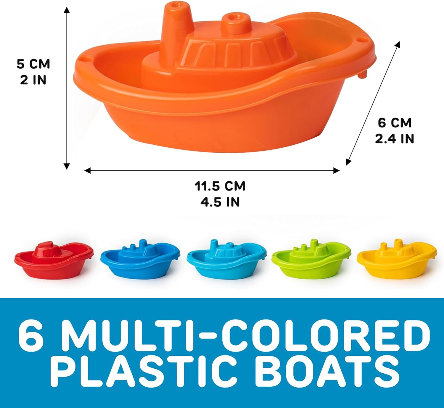 Stackable Toy Boat – 6pcs Educational Water Toys for Toddlers 1-3, Baby Pool Essentials, Baby Bath Toys for Kids Ages 1-3 & Toddler Pool Toy for 1 Year Old & Up, Fun Accessories for Bathtime