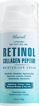 Ebanel Retinol Cream for Face 3.5Oz with Collagen Peptide & Hyaluronic Acid