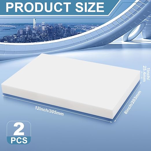 Bloques plásticos HDPE 12x8x1 pulgadas 2 piezas miniatura 2