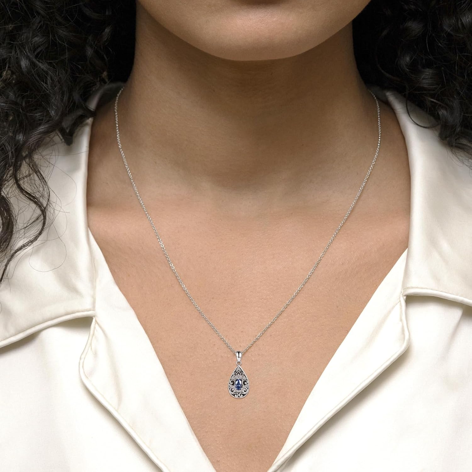 925 Sterling Silver Teardrop Cremation Necklace Keepsake Urn Jewelry for Ashes of Loved Ones - Image 5