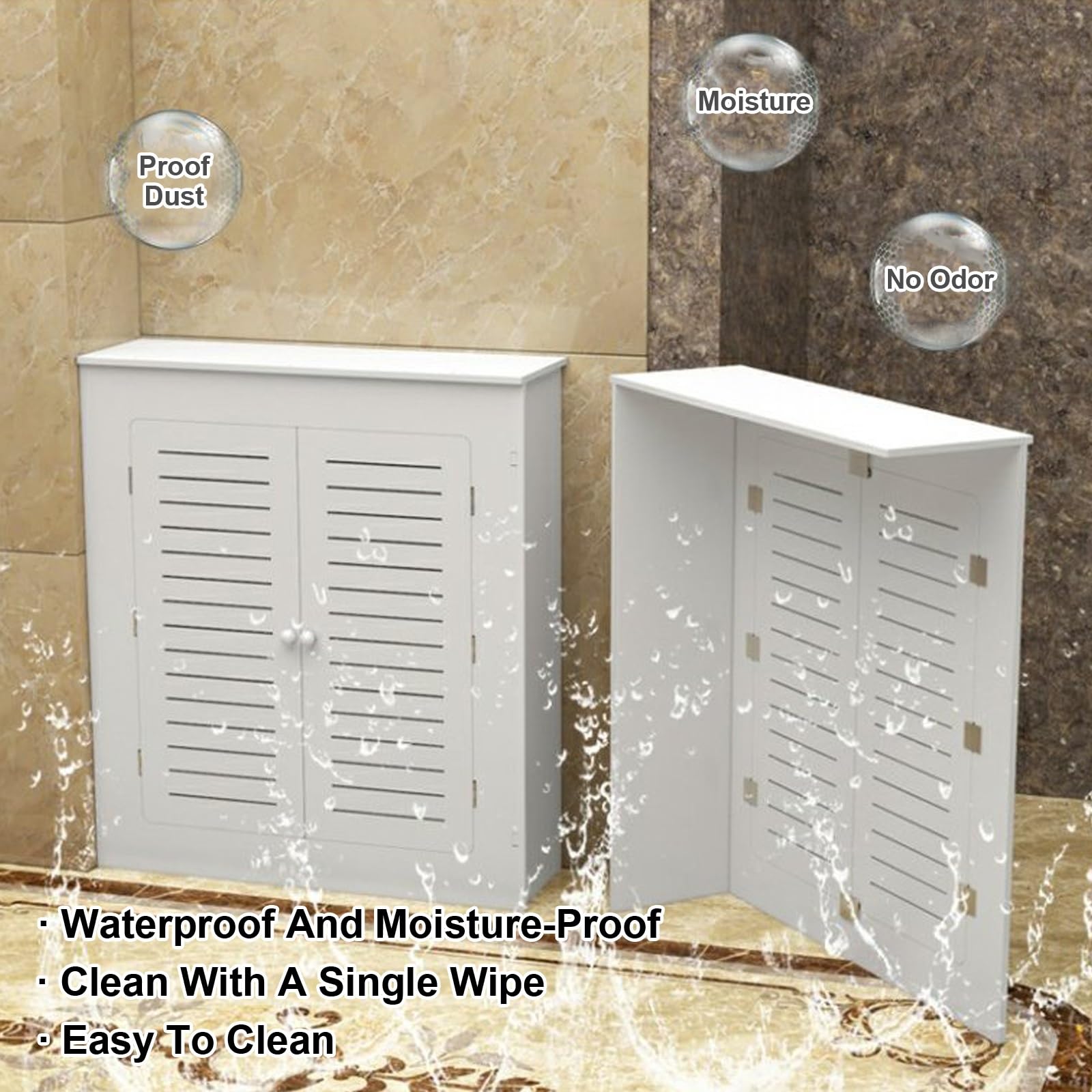 Copertura per radiatore impermeabile in PVC con ripiano salvaspazio elegante decorazione per la casa per camera da letto e soggiorno 70 x 60 x 20 cm/28 x 24 x 8 pollici elegante soluzione per