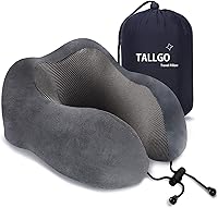 Vista 9 de Almohada de viaje TALLGO, la mejor almohada cervical de espuma viscoelástica, soporte de cabeza, almohada suave de apoyo para la cabeza para dormir