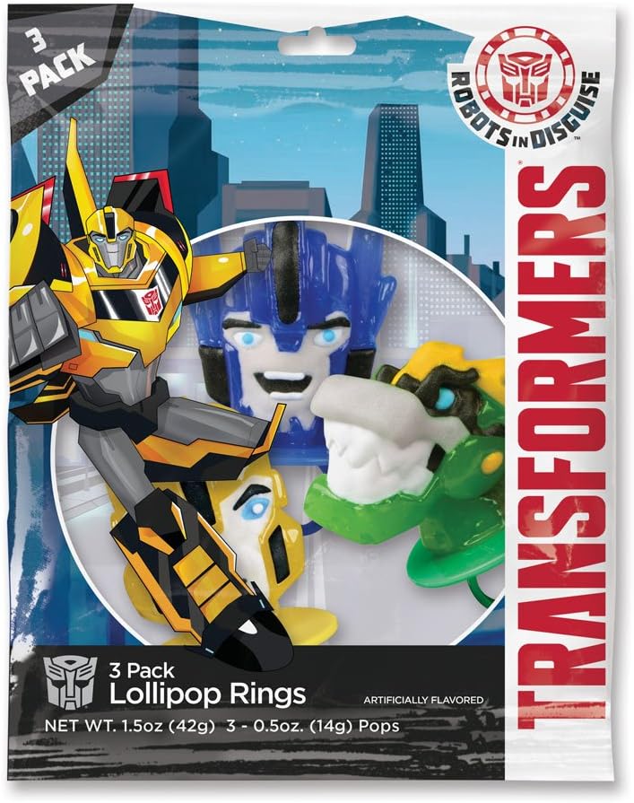 Transformers Lollipop Rings 3 Pack