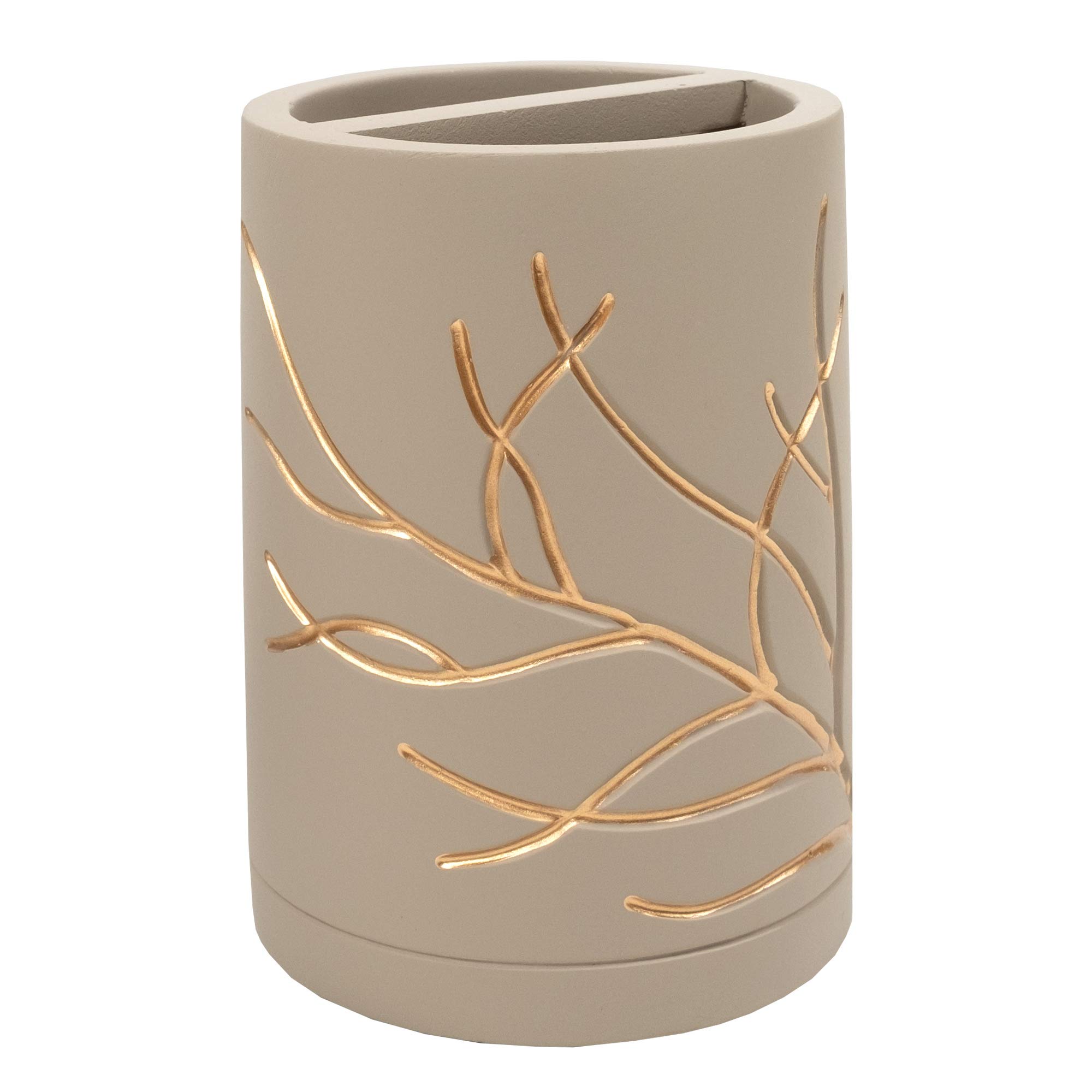 Sweet Home Collection Decorative Beautiful Designs Bath Décor, Concrete, Branches, Toothbrush Holder