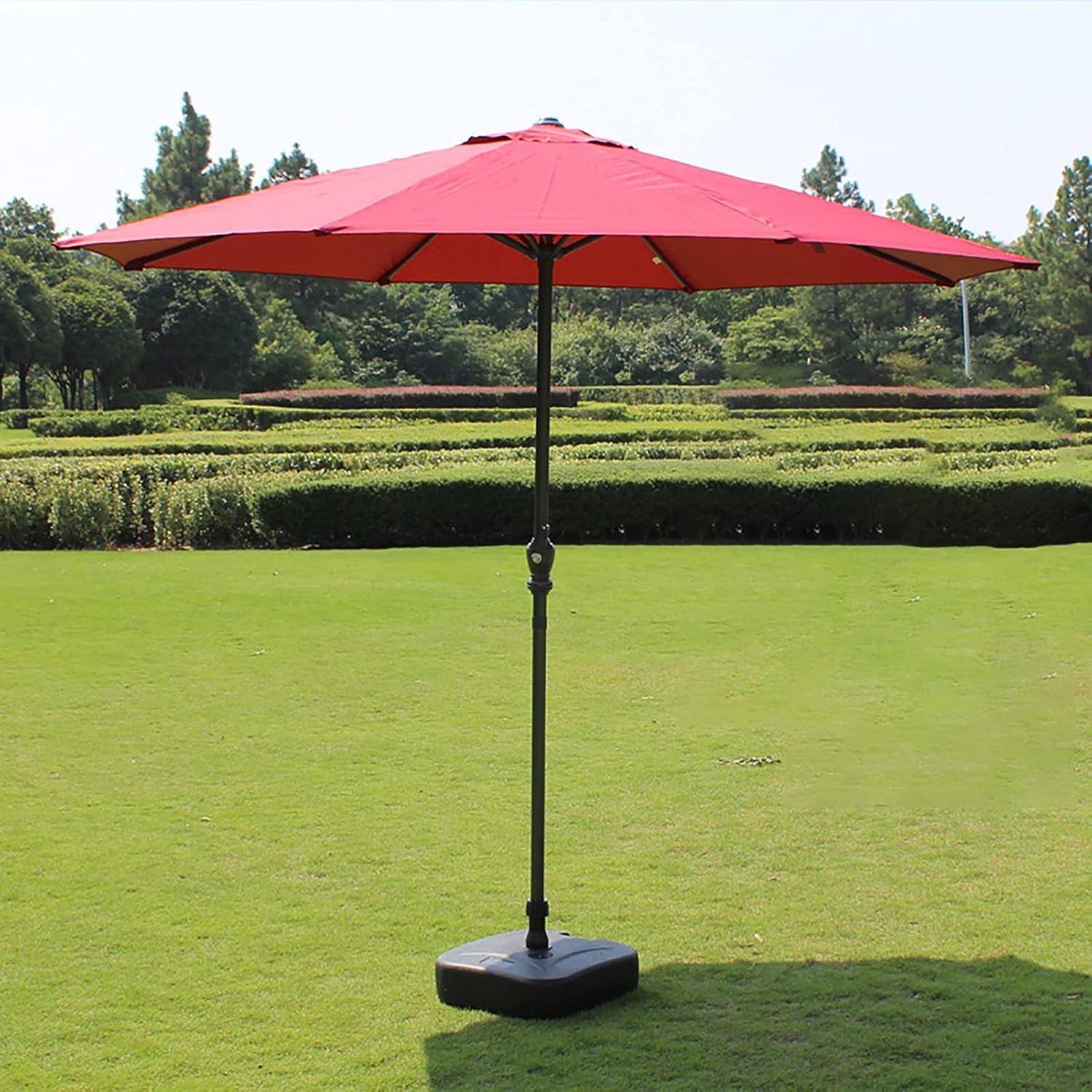 Patio Umbrella Round Center Pillar Sun Shade Umbrella, Outdoor Patio Umbrella with Detachable Washing Polyester Umbrella Cloth, for Commercial Street Restaurant Picnic