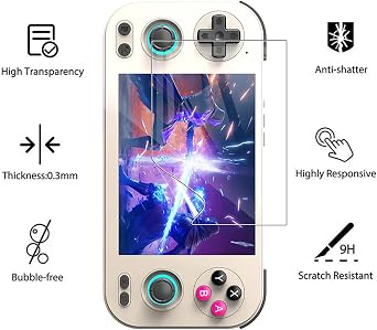 KUSINHOKA [2 Pack] Screen Protector for ANBERNIC RG476H/RG477M/RG406H/RG34XX/RG35XX/556,Ultra Slim HD Clear Scratch Resistant Sensitive Touch No Bubbles PET Screen Protector,Transparent