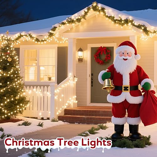 Miniatura 9 de Hishine Luces de Navidad para exteriores, 82 pies, 1000 LED, tira de luces para interiores, 8 modos, impermeable, enchufable, luz de árbol de