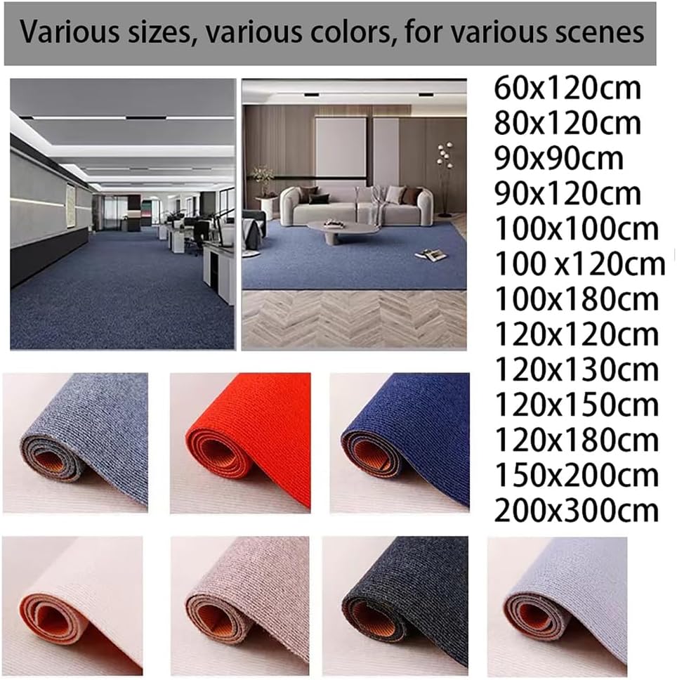 Office Chair Mat Non-Slip Washable Scratch-Resistant Floor Protector for Laminate Flo Kids' Rooms Living Rooms Bedrooms Brown 90x120cm
