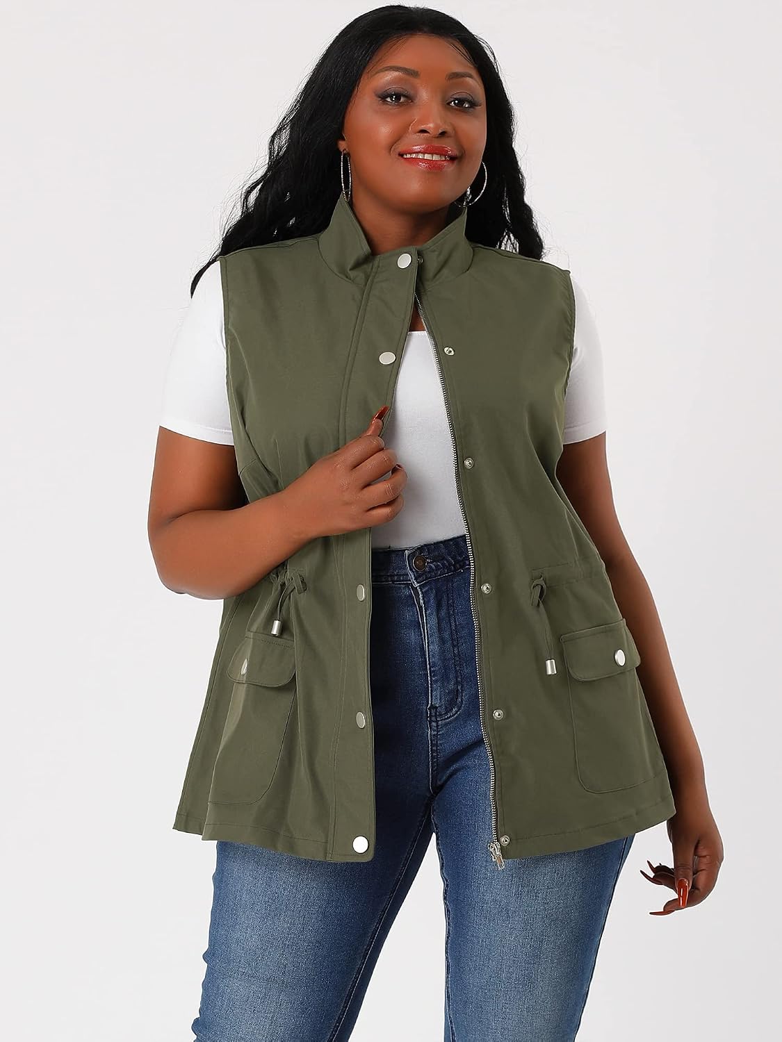 womens plus size brown vest Off 62 
