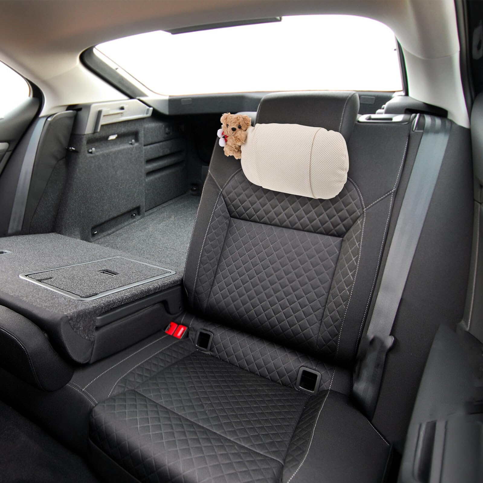 Ciieeo Almohada Cervical Ergonómica para Coche Cojín para Reposacabezas con Soporte Cervical Transpirable Almohada de Viaje para Mujer Adecuado para Conducción y Viajes Largos