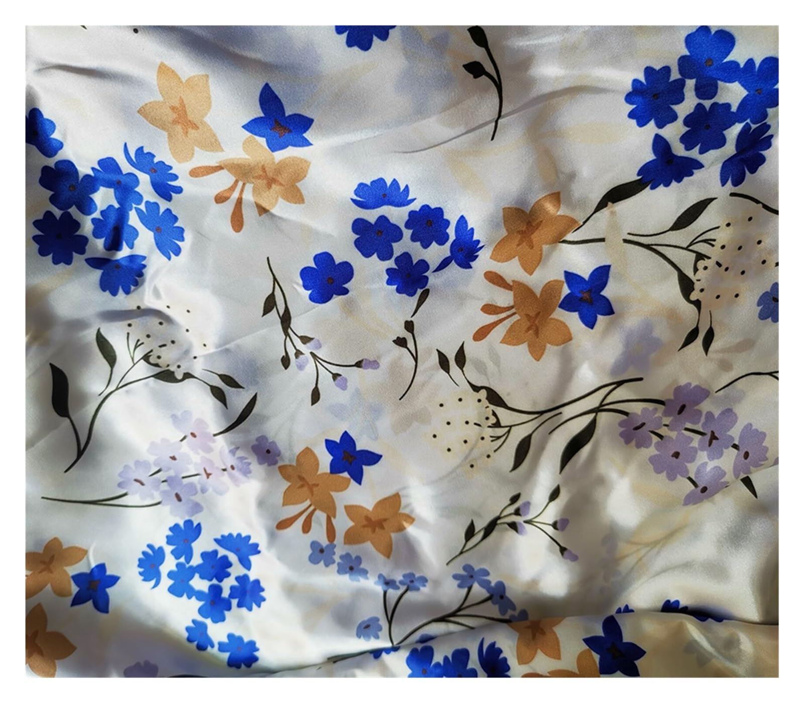Silky Satin Fabric 1 Meter X 1.5 Meter Multicolor(Color 44)