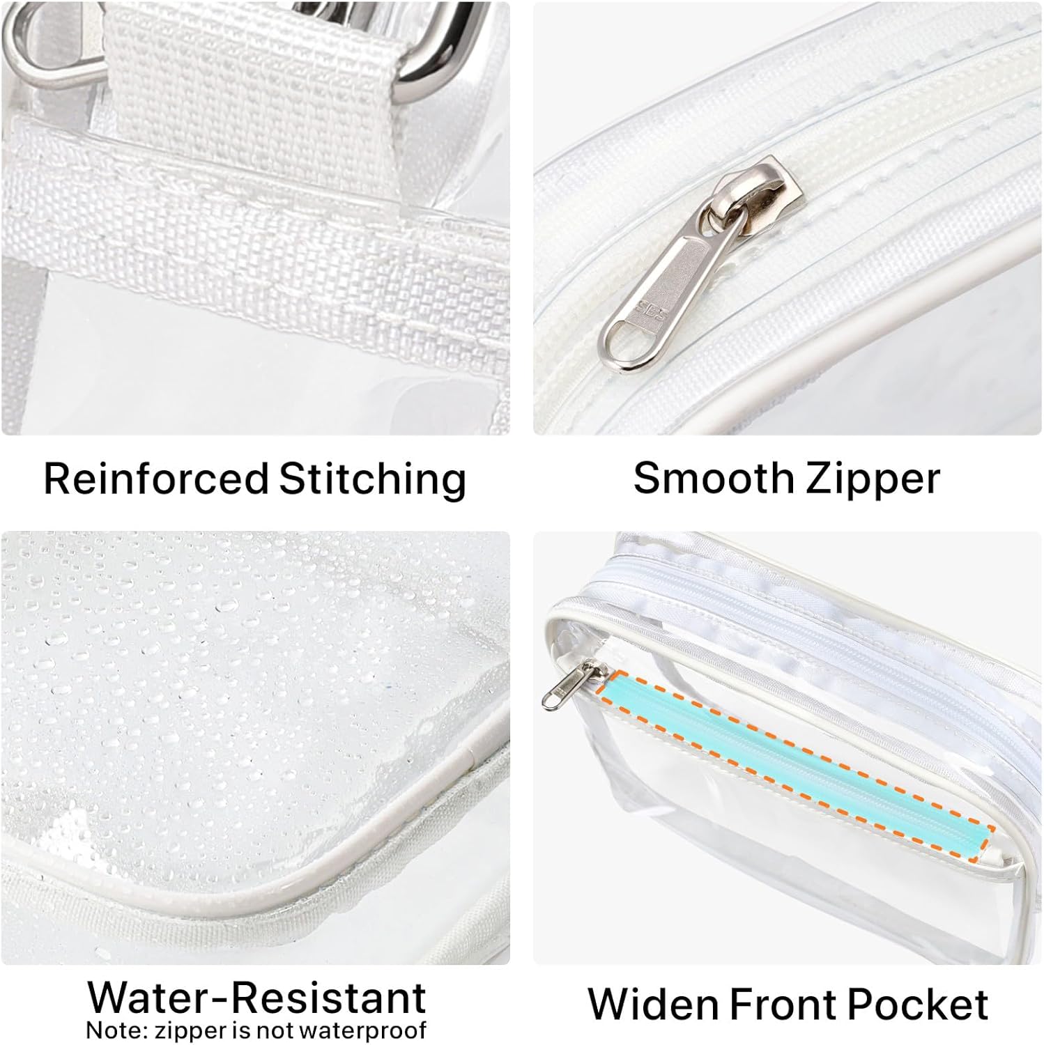 PACKISM Clear Bag for Stadium Events - Clear Purses for Women Stadium Crossbody Concert Bag for Game Day, Sports, Festival - Image 7