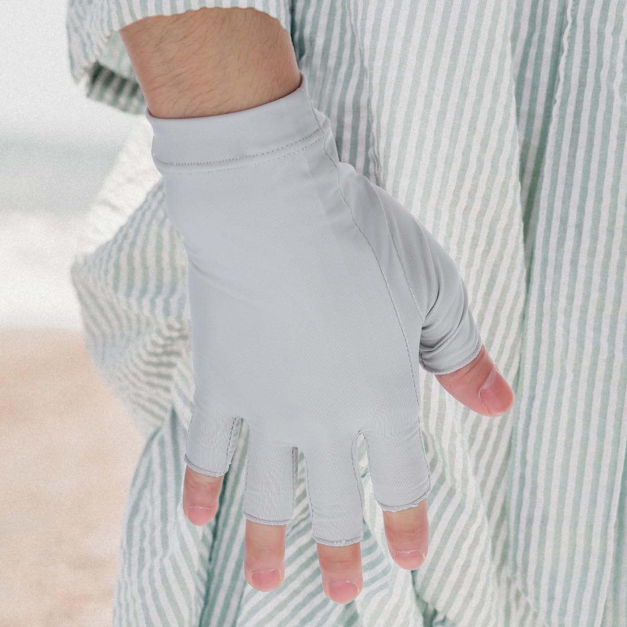FRCOLOR 5 Pares Guantes Uv Gel Para Uñas Guantes Para Uñas De Gel Guantes Anti Rayos Ultravioleta Guantes De Manicura Protección Uv Guante De Chicas Blindaje De Las Mujeres Sin Dedos Tela
