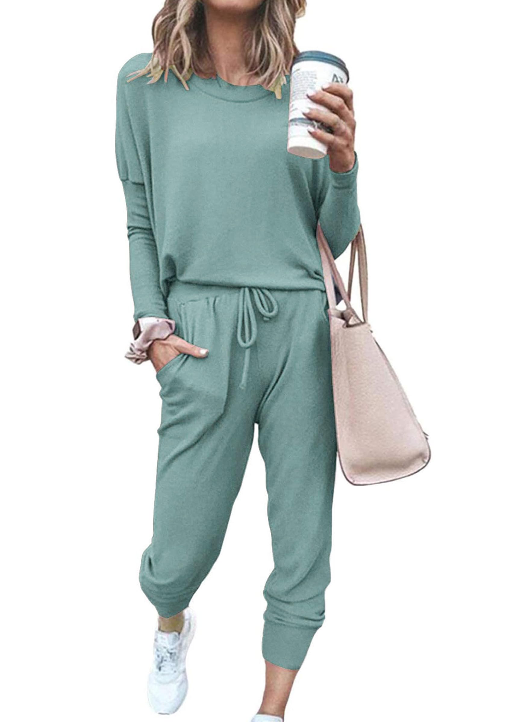 PRETTYGARDEN Airport Travel Outfit Women Fall 2 Piece Matching Lounge Sets