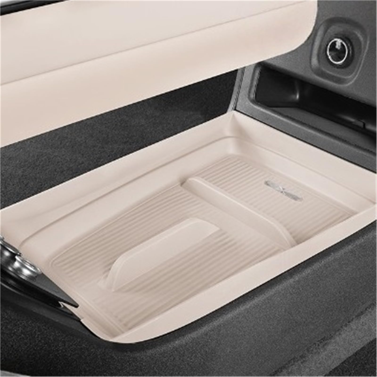 for Xiaomi-SU7/YU7 2025 Center Console Organizer Tray, Custom Armrest Storage Box ABS Interior Accessories(SU7 2pcs Beige)