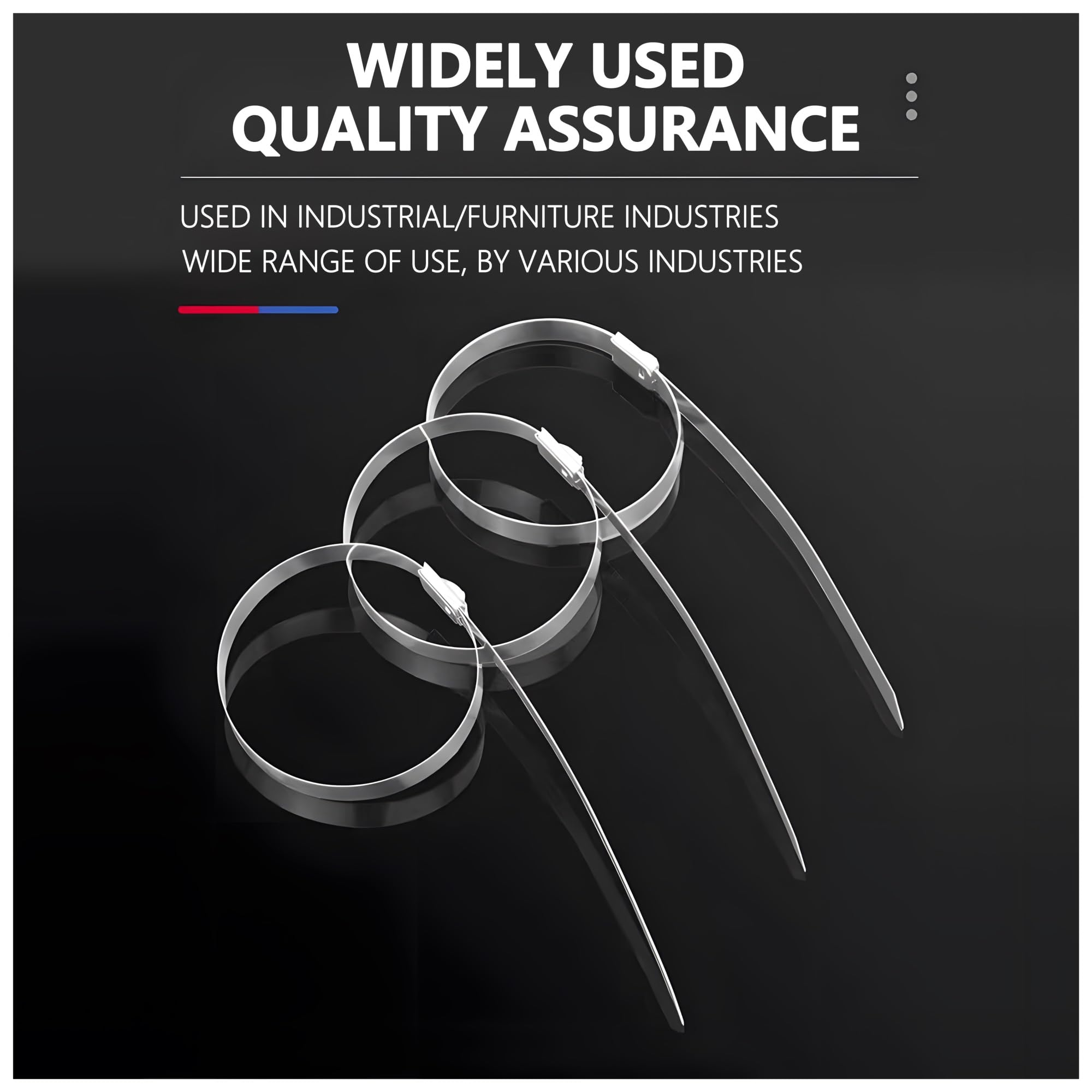 Opaski kablowe ze stali nierdzewnej do kabli ze stali nierdzewnej 304 #, 19mm wytrzymały samoblokujący zamek błyskawiczny kołnierz (19x500mm(20pcs))