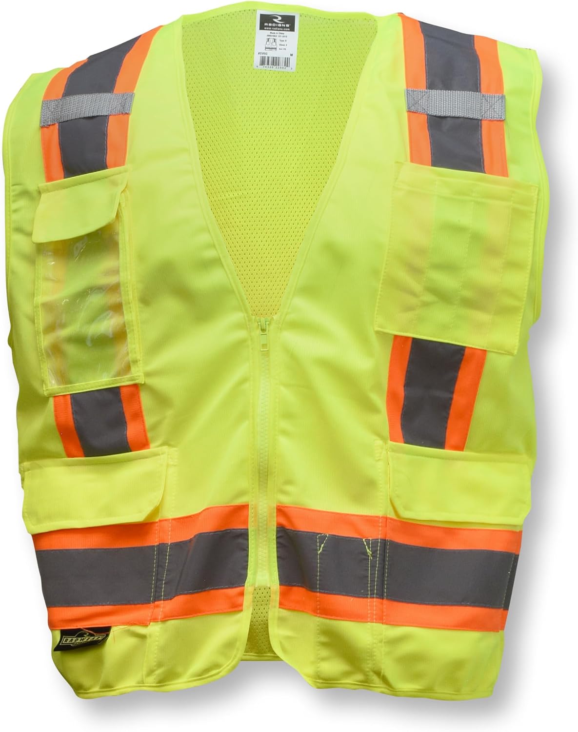 Radians SV6G5X Two Tone Surveyor Class 2 Safety Vest, 5X-Large, Green | Contrasting Trim