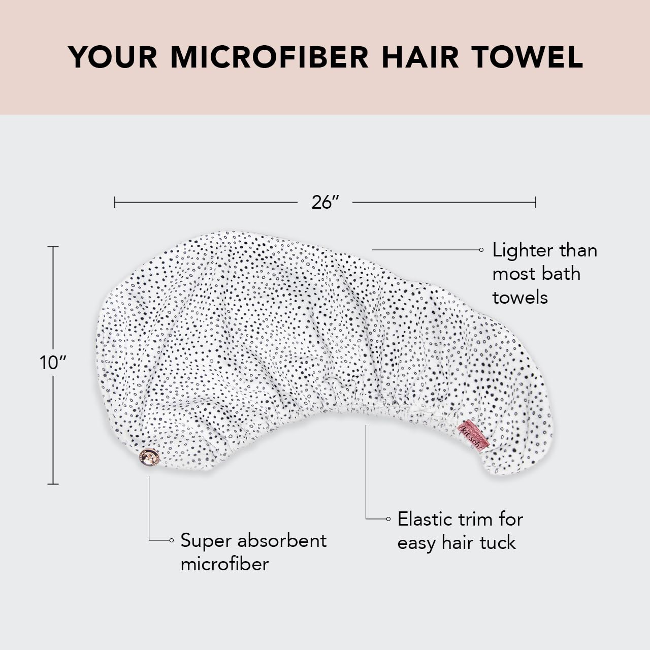 Kitsch Microfiber Hair Towel and Towel Scruchies Bundle with Discount