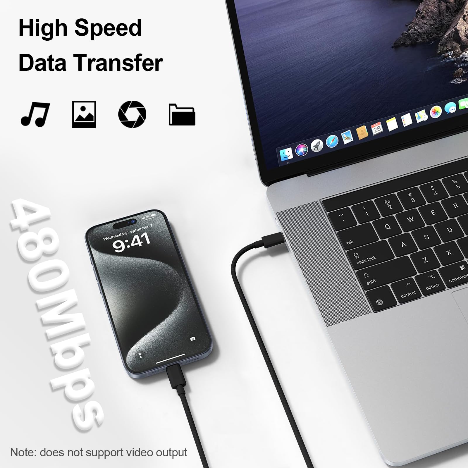 Cavo iPhone 15 16 3M, Cavo USB Type-C 3 Metri Cavo USB C USB C, 60W Cavo Type C to Type C Cavetto Nylon Cavi Tipo C Ricarica Rapida per iPhone 15 16 17 Pro Max/15 16 Plus,iPad Pro/Air,Samsung Galaxy