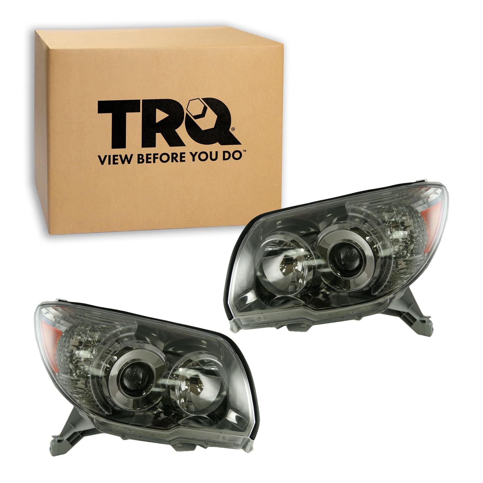 TRQ Headlight Assembly Set TO2502165 TO2503165 Compatible with 2006-2009 Toyota 4Runner