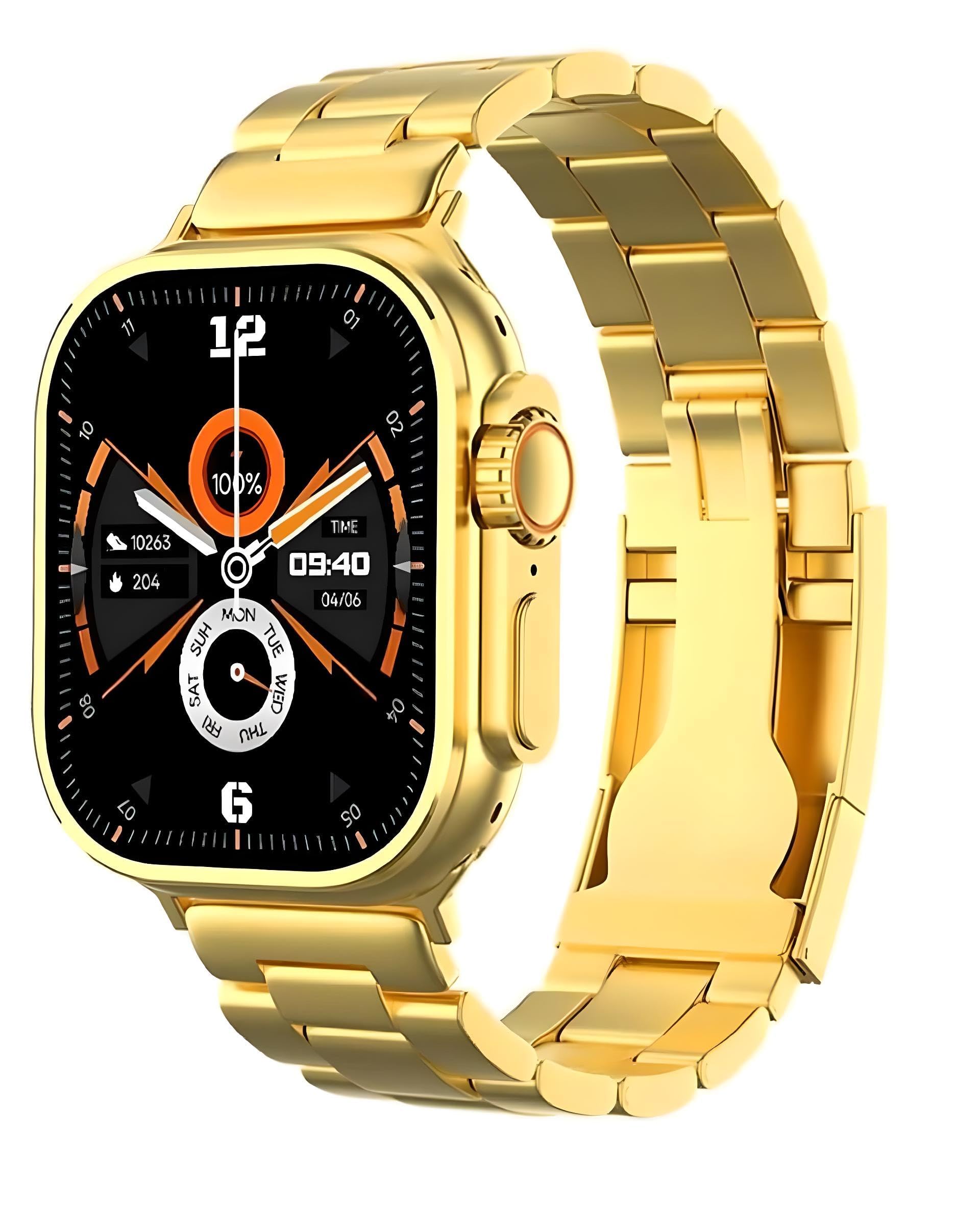 Smart Watch 24k Golden, Smartwatch for Men The Ultimate Companion Ultra Watch Smartwatch - 24k Golden Bracelet Strap - Bluetooth Call, Wireless Charging, Fitness Bracelet - 24k Golden (B0D9QDZGD8) Amazon Price History, Amazon Price Tracker