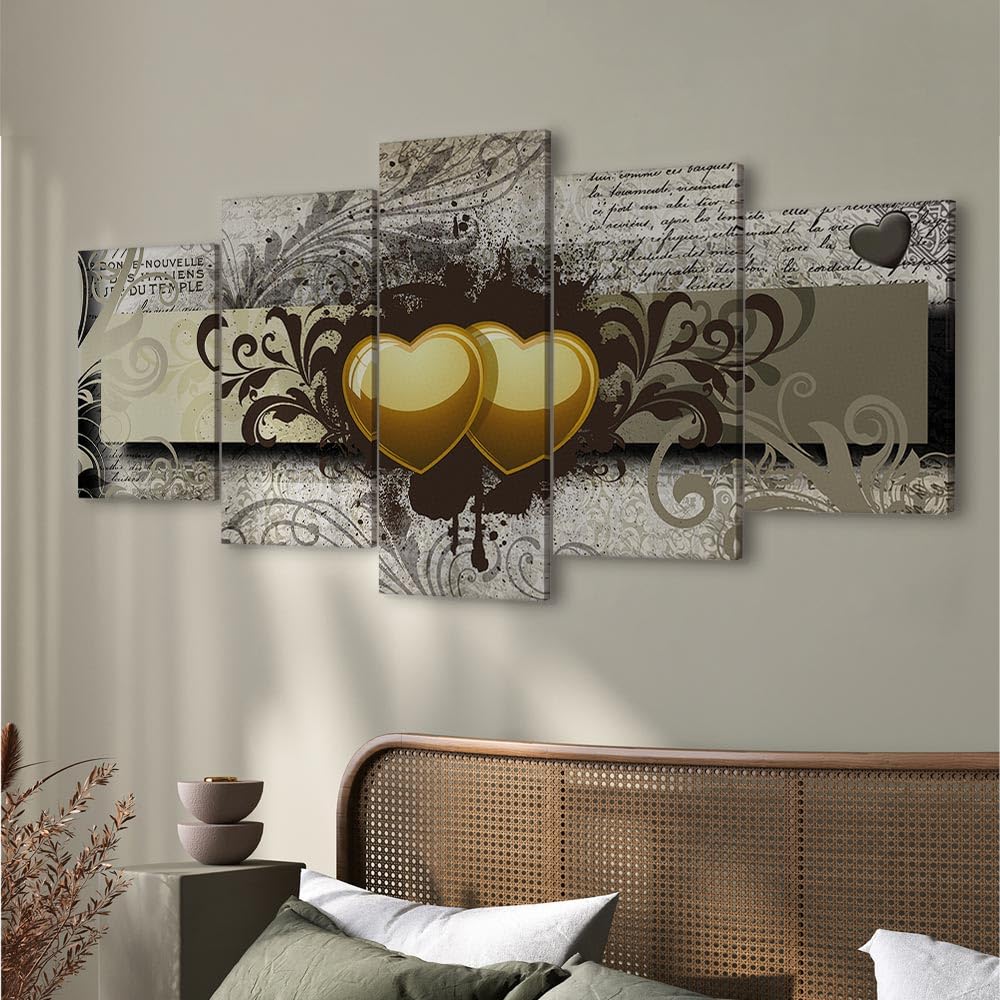 B&D XXL - Grand Tableau Mural Décoration Moderne Salon, d'amour, 150x75 cm
