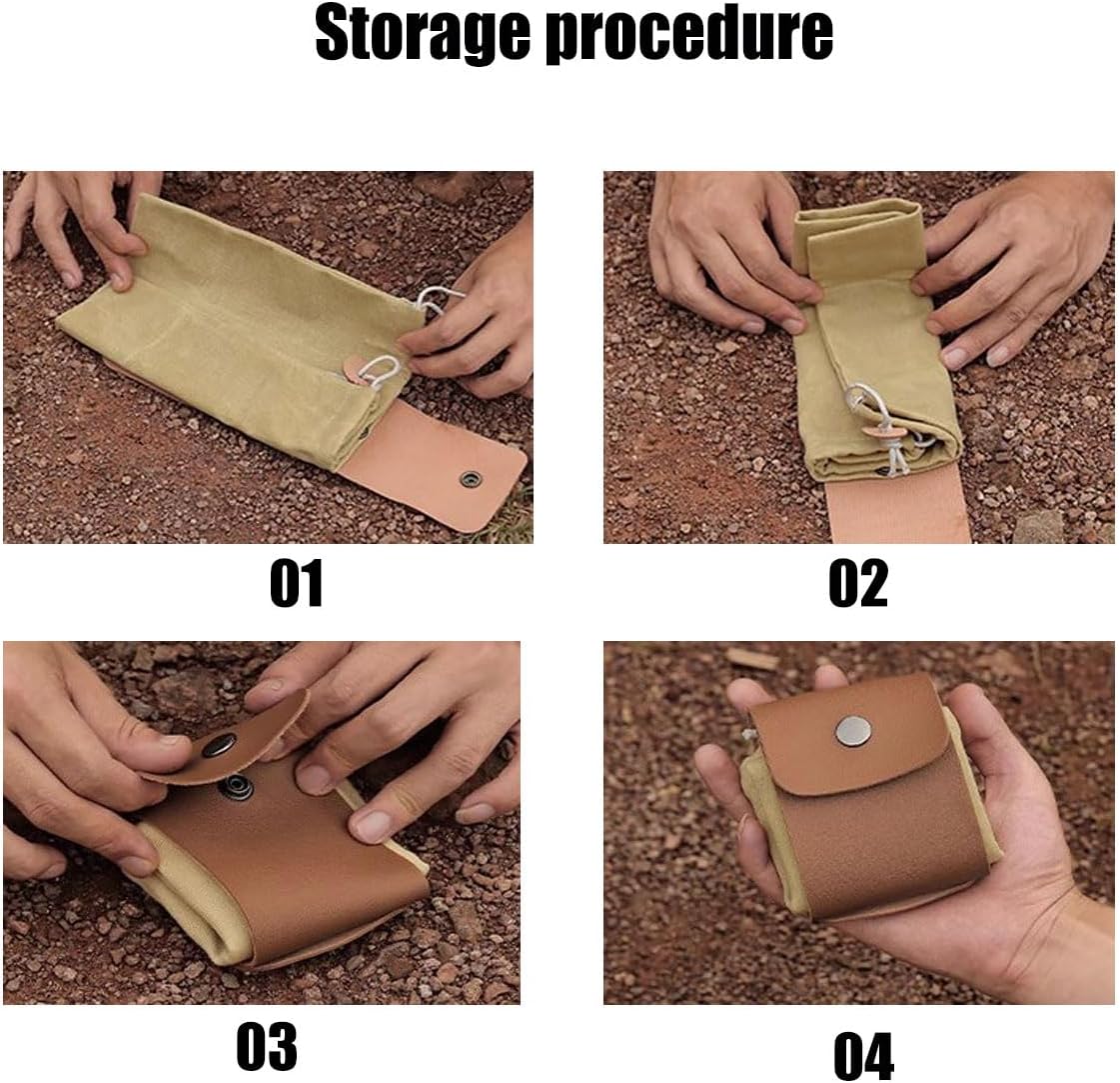 Foraging Bag Large Foraging Pouch Waxed Canvas Mushroom Foraging Bags Leather Multipurpose Bushcraft Gathering Pouches for Outdoor Camping, Hiking Hunting, Grocery Storage - Image 5