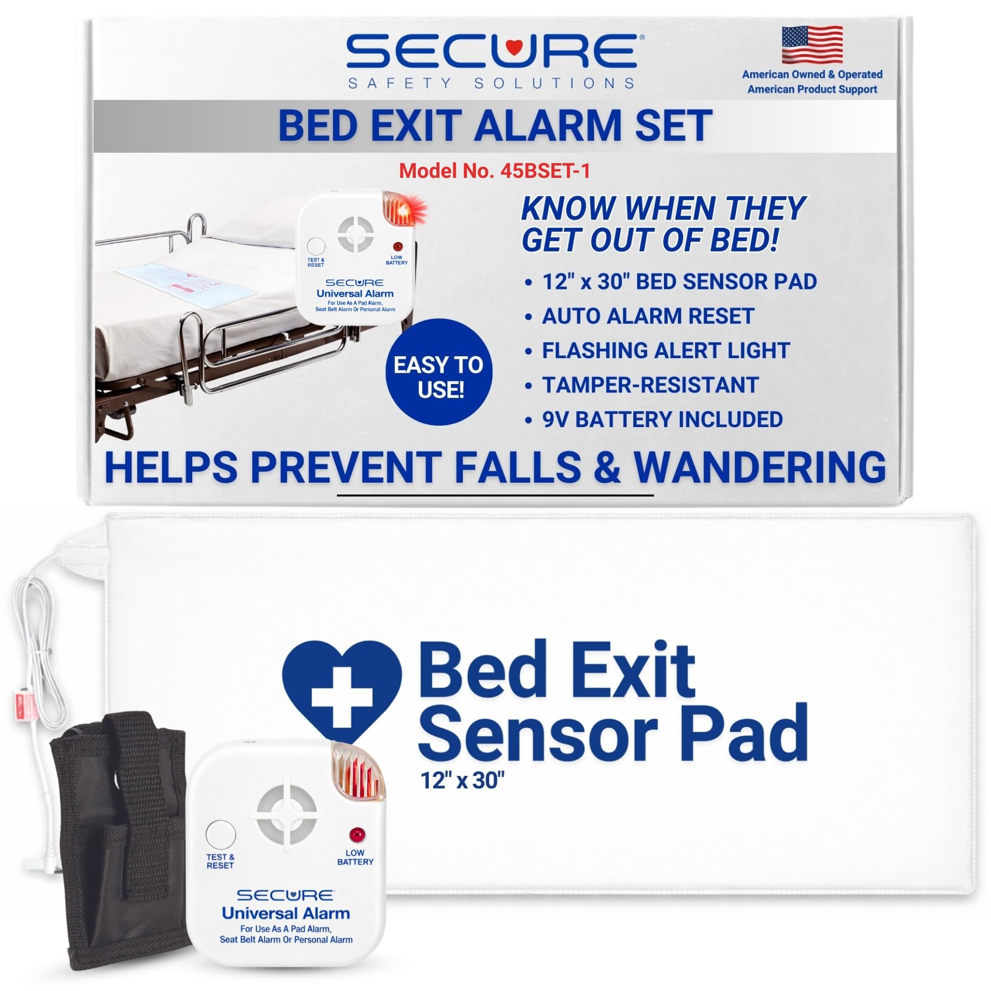 Amazon.com: Secure Safety Solutions Bed Exit Alarm for Elderly