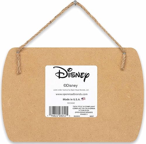 Vista 31 de Disney Mickey Mouse Do the Impossible - Decoración colgante de pared de madera - Divertido letrero de Mickey Mouse con cita de Walt Disney rojo/negro