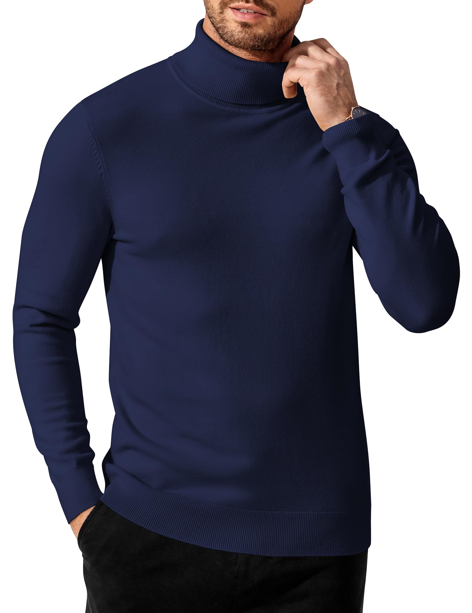 COOFANDY Rollkragenpullover Herren Turtleneck Rollkragenshirt Feinstrick Basic Pullover Regular fit