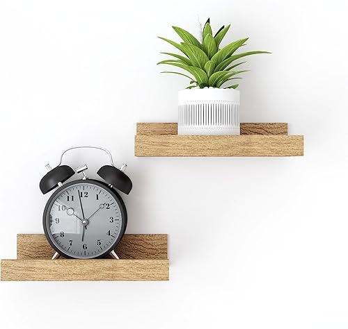 Miniatura 46 de Estantes Flotantes para Decoración de Pared, Estante de Almacenamiento Largo Montado en la Pared para Dormitorio, Sala de Estar, Baño, Cocina,