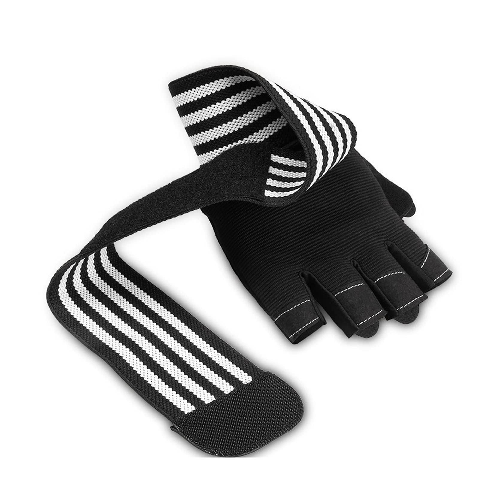 Guanti da allenamento con polsini e protezione completa del palmo per uomo e don per mezze dita Guanti traspiranti Guanti da palestra per allenamento di sollevamento pesi Esercizi di fitness
