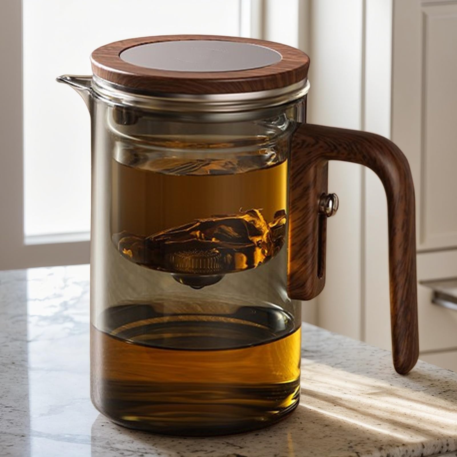 Hervidor de té con colador – de vidrio de 600 ml, fabricante de vidrio