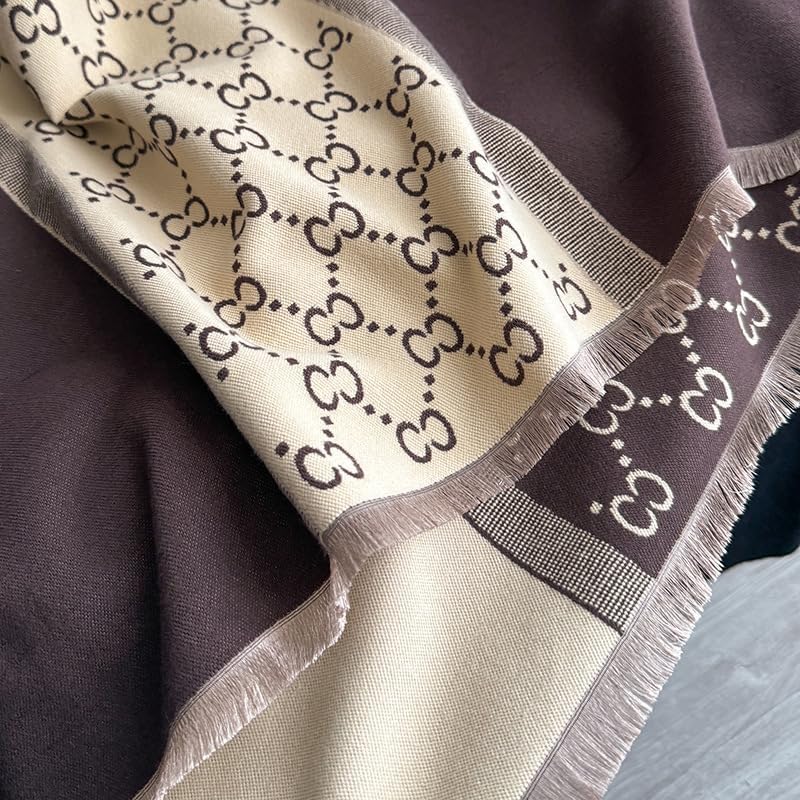 FairyCity Women's Soft pashmina Shawl Oversized Winter Warm blanket Scarf Long Cashmere Shawls Wraps Geometric patterns - Image 4