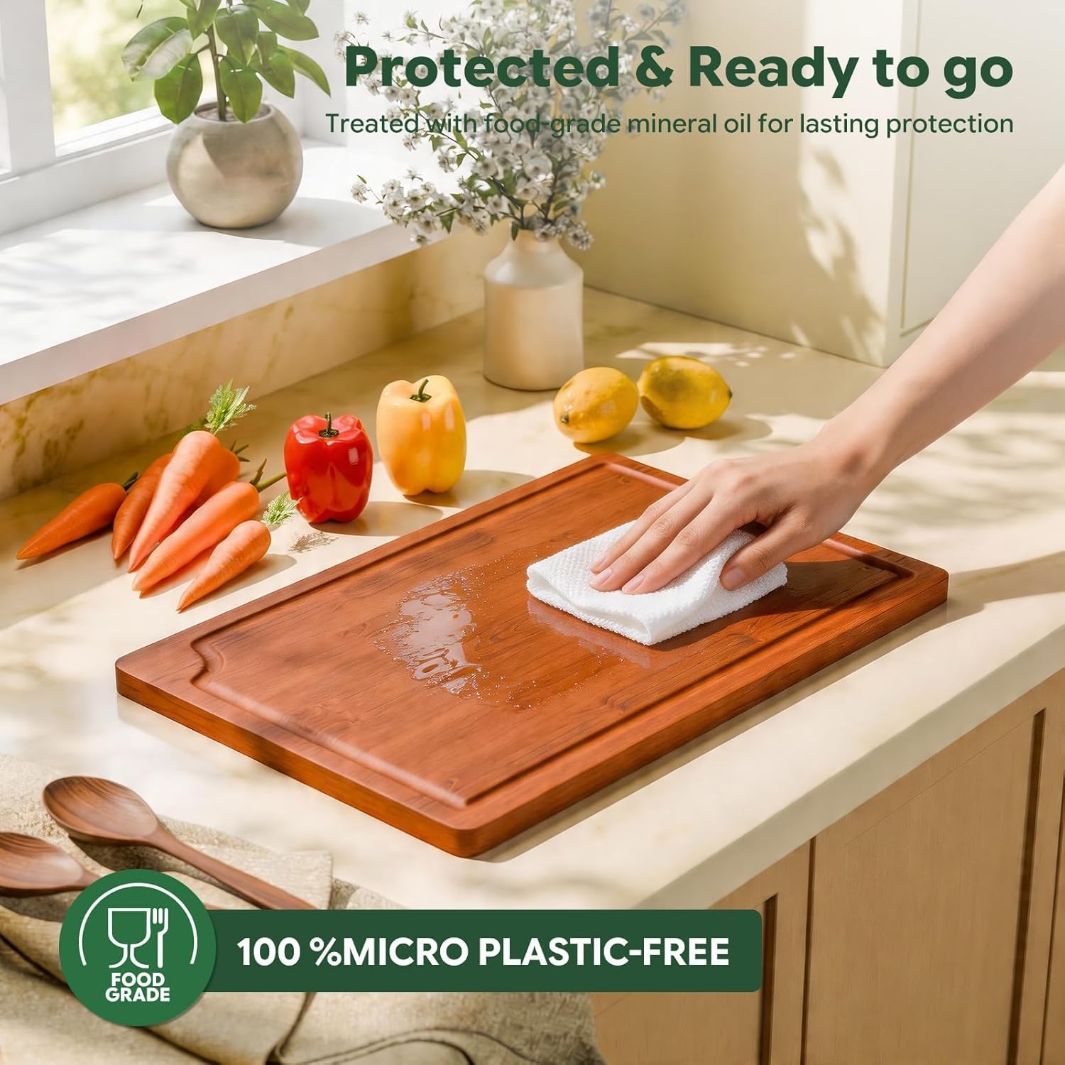 Simple Trending Bamboo Cutting Boards Set of 3 for Kitchen