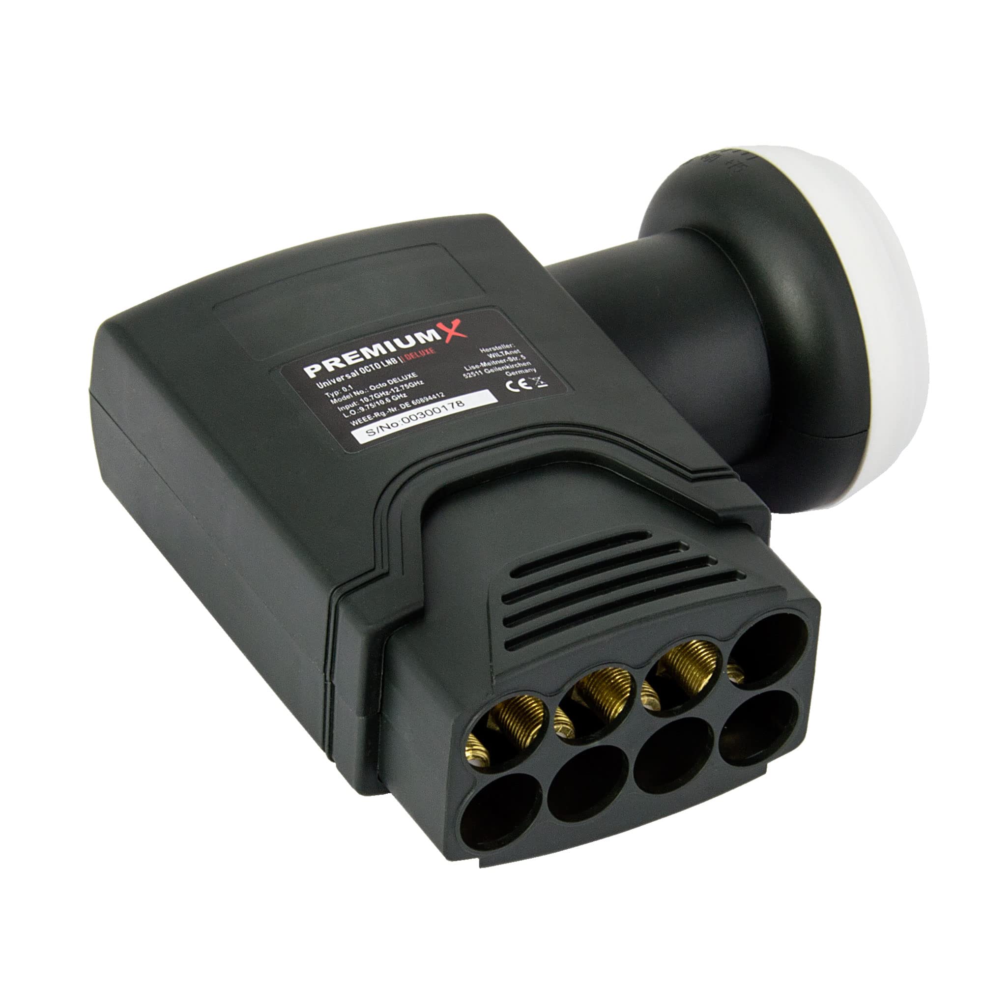 Fuba DAA 850 A Satanlage Set Aluminium Satellitenschüssel in Anthrazit HDTV 3D 4K Premium X Deluxe Octo LNB 1 Sat für 8 Teilnehmer