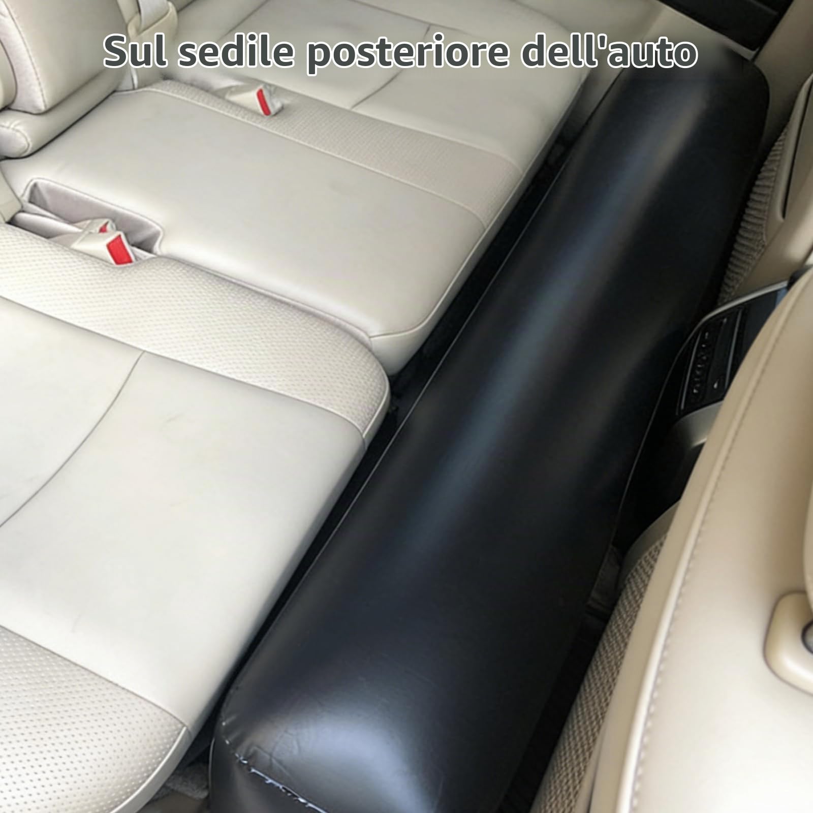 Cousin Di Riempimento Gonfiabile Per Sedile Posteriore, Materasso Gonfiabile Auto Per Sedile Posteriore, Imbottitura Di Spazio Interno Del Veicolo, Coussin Di Riempimento Portatile, 130x25x38 Cm, Nero